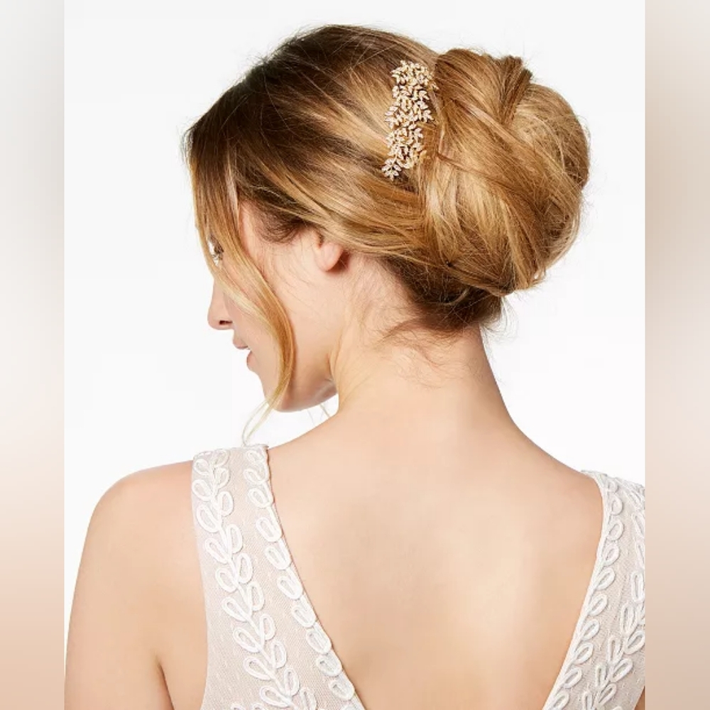NWT I-N-C International Concepts Gold-Tone Pavé Vine Hair Comb Made for Macy's